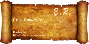 Erb Ramón névjegykártya